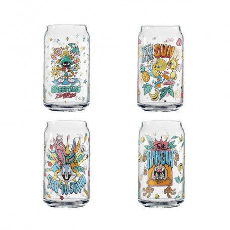 Vasos De Cristal – Looney Tunes 4 pzs SET